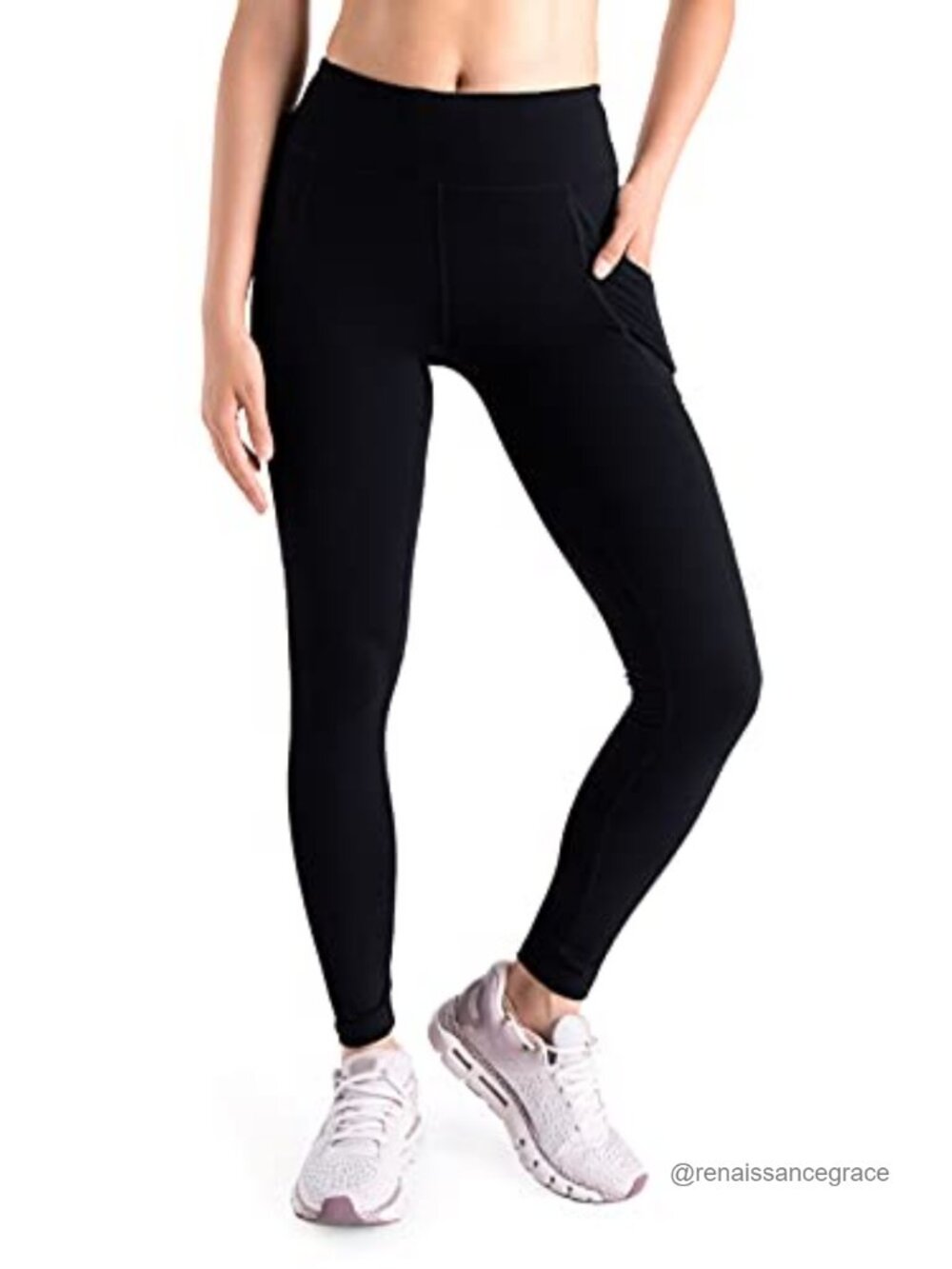 Women's Extra Long Yoga Leggings with Pockets, High Rise